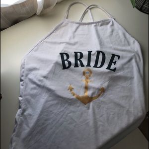 New Nautical BRIDE Cami Top-Cross backstraps Sm